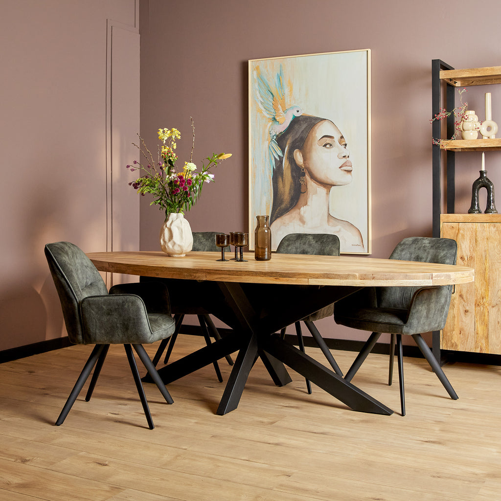 Eetkamertafel Denver | Ovaal | Mangohout | 300 cm