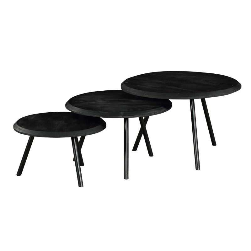 Salontafel Ohio Black | set van 3 - Dbmeubels